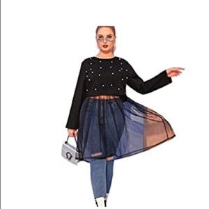 Tulle Pearl Sweatshirt